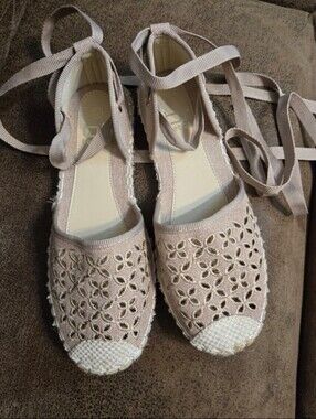 BF Betani Women’s Espadrille Wedge Sandals - Taupe Size 6.5 (416)